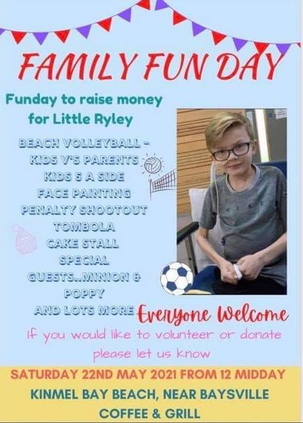Details of family fun day for little Ryley