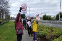 The 20mph protest in Rhuddlan