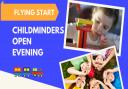 A promotional poster for the Flying Start open evening
