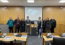 Sam Rowlands MS for North Wales with law students from the Rhyl Campus of Llandrillo College.