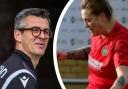 Then Bristol Rovers manager Joey Barton (Image PA) and (right) Sophie Bancroft (Sophie Bancroft/X)