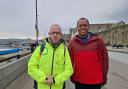 Resident Michael Davies with Andi Peters in Conwy.