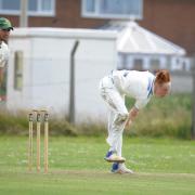 A blistering delivery from Prestatyn's Kieran Tidswell has Mark potter caught in the slips  Picture: Phil Micheu