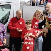 Jeremy Corbyn on his visit to Colwyn Bay and Aberconwy candidate Emily Owen in 2017