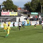 A picture from Rhyl's 6-0 win against CPD Cefni on October 1. Photo: CPD Y Rhyl 1879