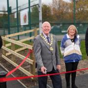 Pictured (left to right) Garry Teeson, Mayor Cllr Mike Kermode, Deputy Mayor Cllr Val Simmons and Cllr Mike Elgin