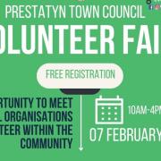 A promotional poster for the volunteer fair