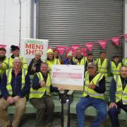 Members of Abergele Men's Shed with their National Lottery grant