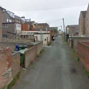 The alleyway in Pensarn where Wilson fly-tipped items