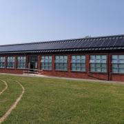 Solar panels at Ysgol Llywelyn.