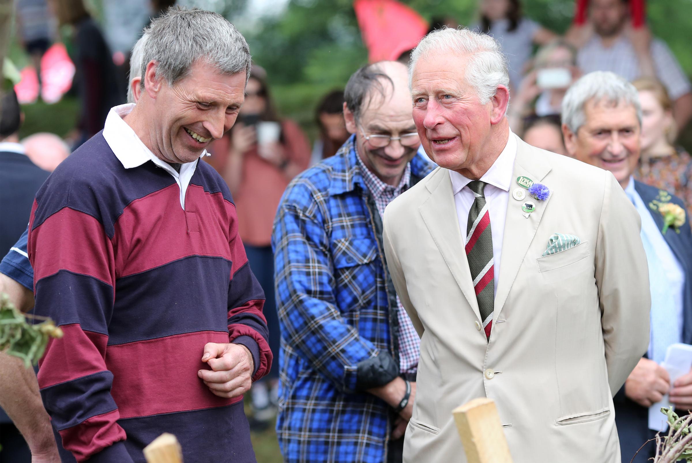 The Prince of Wales and Duchess of Cornwall on their visit on day one of the Royal Welsh Show. Picture: Peter Williams