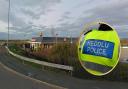 McDonald's, Abergele. Inset: North Wales Police jacket