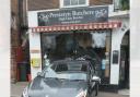 The elderly couple reversed into the front window at Prestatyn Butchers