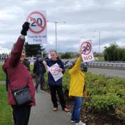 The 20mph protest in Rhuddlan