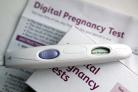A view of a pregnancy test kit indicating a negative 'not pregnant' result. Picture: Gareth Fuller/PA Wire