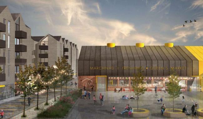 The food and markethall design for the Queens Market redevelopment. Picture: Queen’s market design and access statement