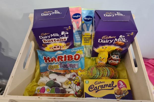 Some of the Easter treats given to youngsters by Rhyl shop Personalise a Memory