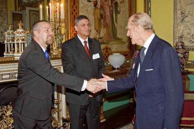 Mark Williams meets HRH Prince Philip in 2008