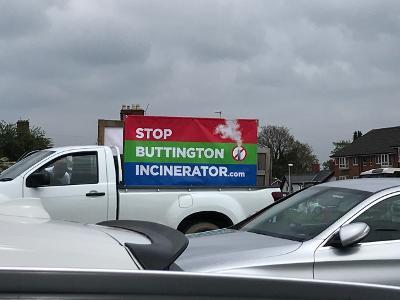  Buttington Incinerator Impact Group have been campaigning in Welshpool against plans for a wast incinerator at Buttington Quarry. Pic: Buttington Incinerator Impact Group