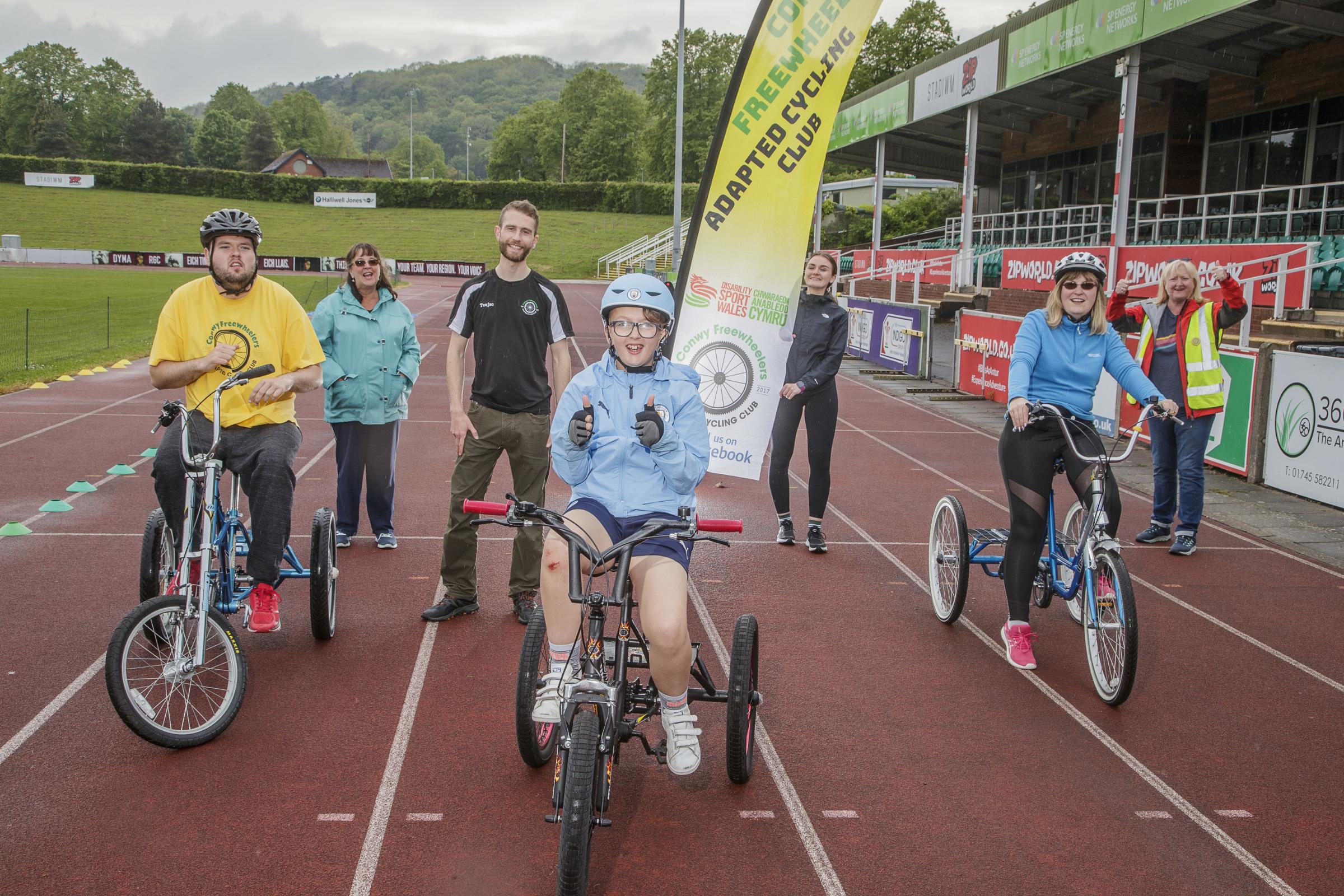 Volunteers running a disability cycling club are being thanked by Sport Wales for their efforts in helping to get people back in the game