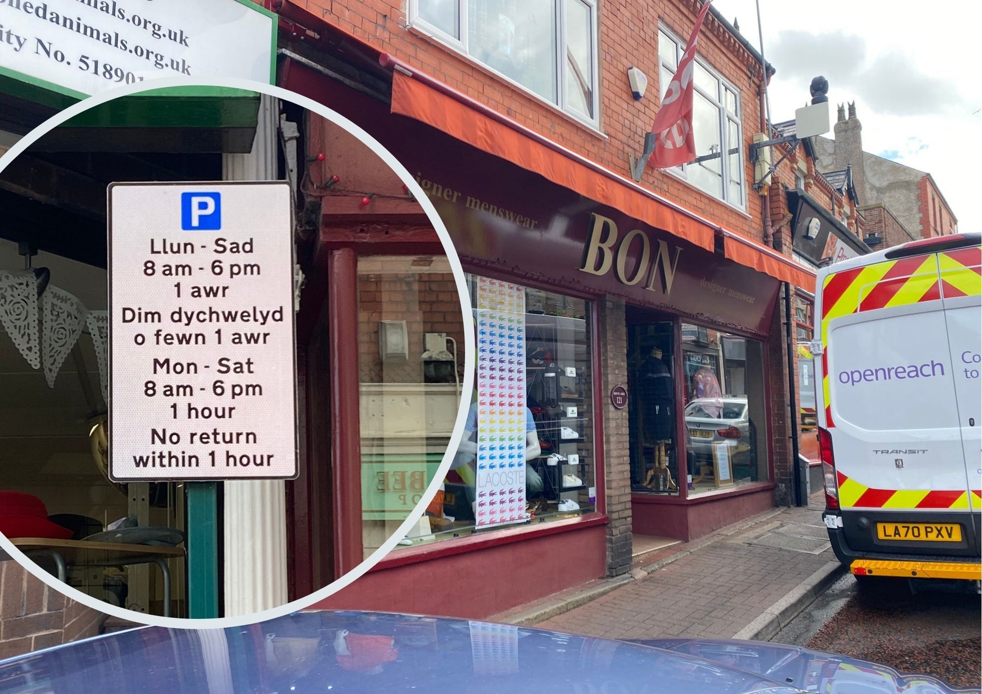 The business pointed out that the parking restrictions are only for one hour. Pictures: Blooming Gorgeous Florist, Prestatyn / Twitter