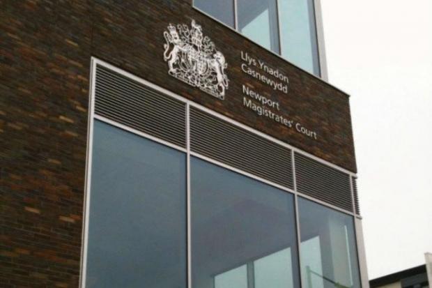 A man has been fined at Newport Magistrates' Court after throwing a beer over a police officer.