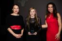 Jo Daniels of Marks & Spencer with Bethan Owen and weather presenter Georgina Burnett at the awards