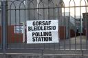 Welsh polling station.