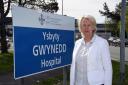 Sian Gwenllian MS at Ysbyty Gwynedd. Handout photo.