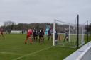 A photo from Rhyl's 1-0 win at Llay on Saturday.