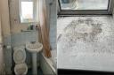 Mouldy, damp patches at the man's Kinmel Bay home