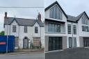 Before-and-after shots of the housing development