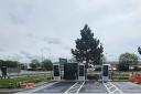 The three new EV chargers at Clwyd Retail Park, Rhuddlan
