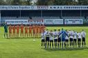 A minute's silence in memory of Ron Jones is held prior to Rhyl's match against Conwy Borough