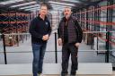 Pics of Plumbworkz director Gary Hughes and FFP Solutions director Richard Pape at the new 20,000 sqm warehouse