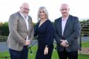 Prestatyn-based founder of My Expert Team Dawn Roberts with Jamie Hughes, from award-winning Mold and St Asaph firm Celtic Financial Planning, and Chris Brown, director of Prestatyn cybersecurity business, Brolsh.