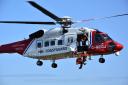 A HM Coastguard helicopter.