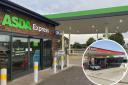 A new Asda Express forecourt. Inset: Co-op forecourt in Rhuddlan.