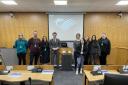 Sam Rowlands MS for North Wales with law students from the Rhyl Campus of Llandrillo College.