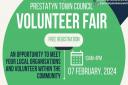 A promotional poster for the volunteer fair