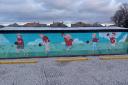 Grove Park’s attractive new mural created by playing member Kay Monks.