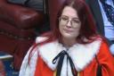 Carmen Smith about to take the oath in Welsh. Image: Parliamentlive.tv