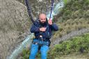 Fearless Chris “Flamebaster” Roberts takes flight on the world’s biggest swing