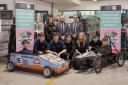 Students from Nelson and Colne College have cast their expert eyes over one of the vehicles due to compete in this year's Super Soap Box Challenge.