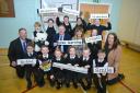 Pupils and staff at St Ignatius' Primary in Wishaw
