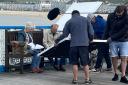 Julie Hesmondhalgh and Toby Jones filmed on Llandudno Pier