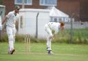 A blistering delivery from Prestatyn's Kieran Tidswell has Mark potter caught in the slips  Picture: Phil Micheu