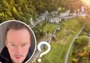 Russell Watson [INSET] posted a social media video after returning to Gwrych Castle in Abergele, North Wales. [Main Image: Gwrych Castle / Facebook]