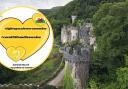 Gwrych Castle is among the landmarksand attractions being lit up. And ‘Light up Wales’ yellow heart