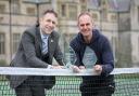 (L/R) Myddelton College Headmaster Andrew Allman and Tennis Coach John Whitehall with their Tennis Wales awards. Picture: Rick Matthews